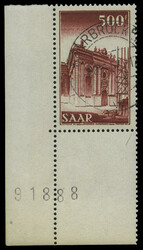 500 Fr. Freimarke 1952, sauber gest. Kabinettstück aus der linken ...